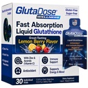 Supplément de glutathion liquide, Lemon Berry aromatisé Acerola Energy Booster w/Zinc, Vitamines et Minéraux quotidiens, Zéro préparation de sucre, Support Auto-Immune quotidien pour les adultes, 0.34 fl oz, Pack de 30
