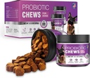 Probiotiques pour chiens Probiotiques pour chiens Chews et enzymes digestives Prébiotiques Santé Gut Itchy Peau Probiotiques Démangeaisons Diarrhée Suppléments d'égratignures Prébiotiques pour animaux de compagnie 200 comprimés naturels doux à mâcher
