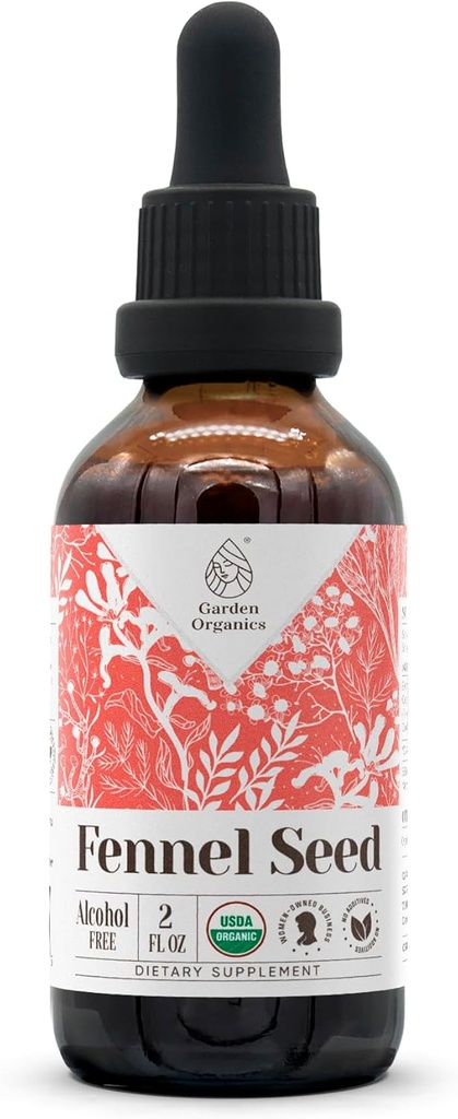 Graines de fenouil extrait biologique sans alcool USDA supplément alimentaire, teinture haute-potence