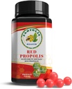 Propolis santé propolis rouge - Propolis rouge d'abeille 90 Capsules - Propolis pure sans alcool et concentrée - Supplément de 45 jours - propolis rouge brésilienne - 840mg propolis rouge