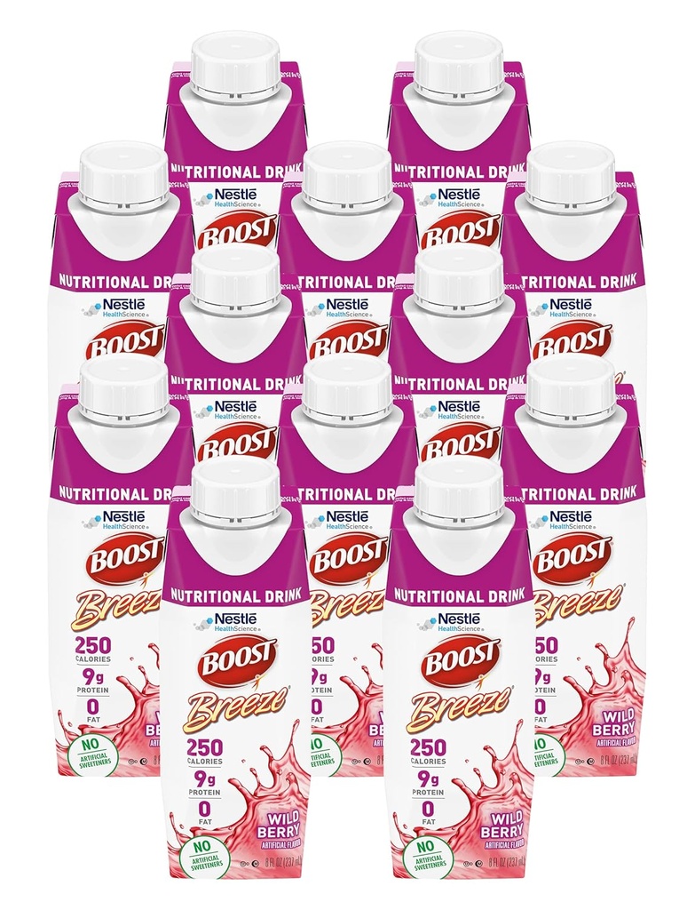 Boost Breeze boisson nutritionnelle Wildberry, 8 Fl Oz (paquet de 12)