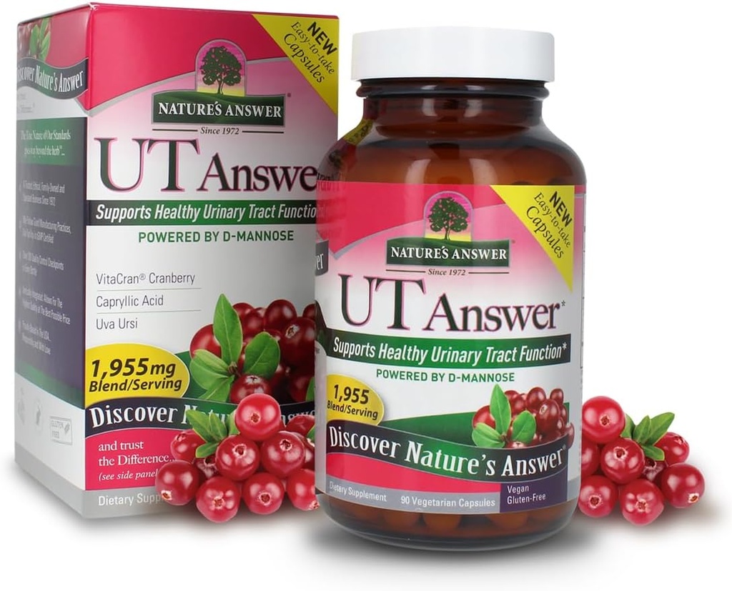 Natures Answer UT Answer D Mannose Cranberry, 90 Capsule Count 2 pack.