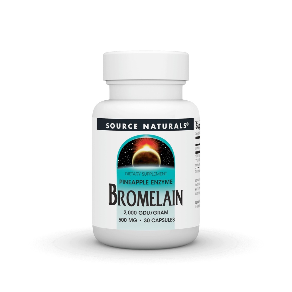 Source Naturelles Ananas Enzyme Bromélaine - 2 000 GDU/GRAM - 500mg - 30 Capsules