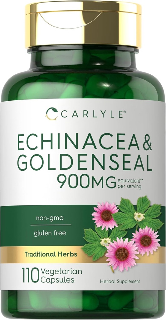 Carlyle Echinacea Capsules de seaux d'or de 110 Count.