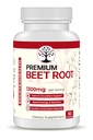 Capsules de betteraves - Poudre de betteraves biologiques premium - Supplément à l'oxyde nitrique - Santé cardiaque, Circulation et Support de l'endurance - Non-OGM - 60 Capsules Vegan