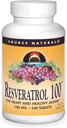 Source Naturals Resveratrol 100, pour le coeur et le vieillissement en santé* -100mg 240 comprimés
