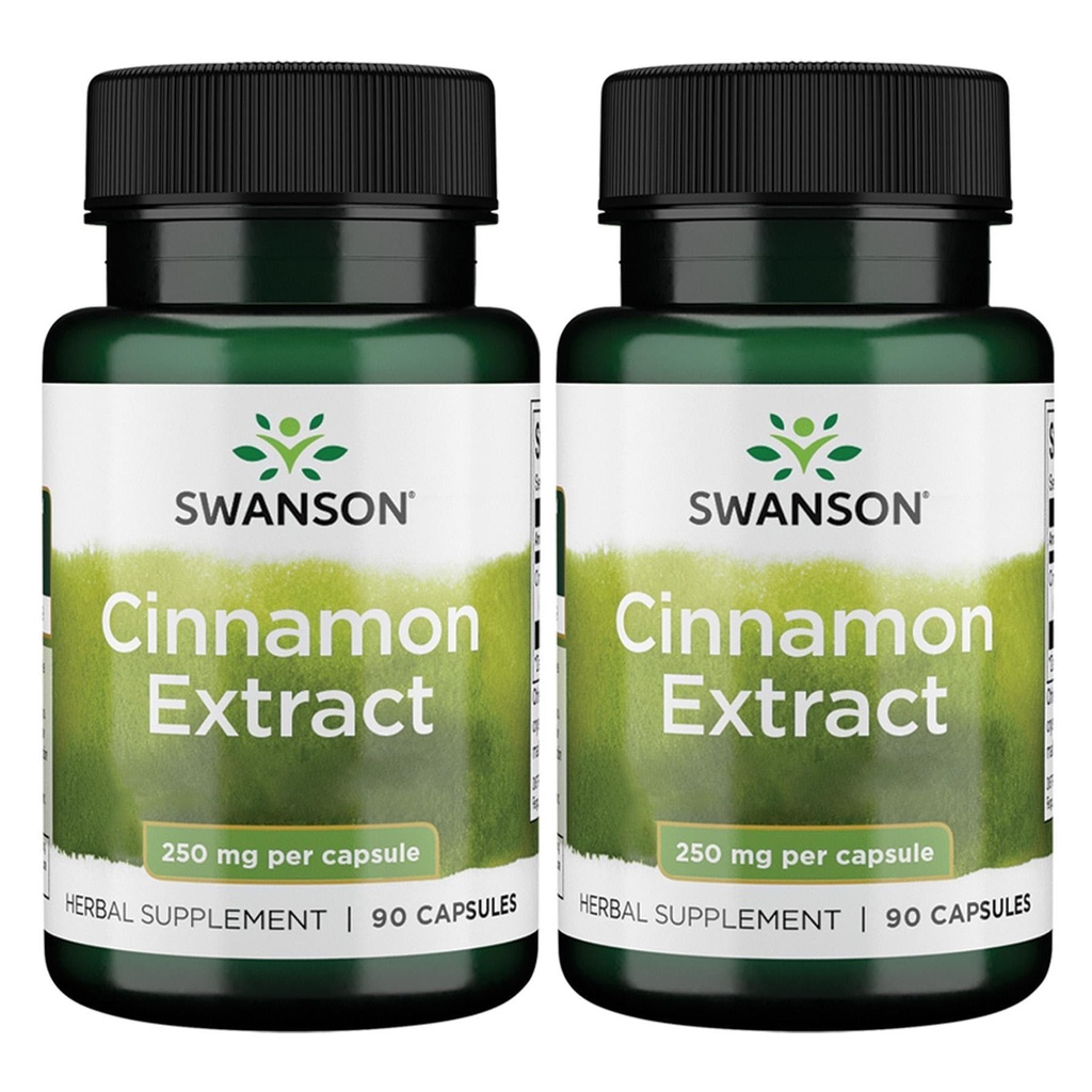 Extrait de cannelle de Swanson (250 mg, 90 capsules) (2 boîtes)
