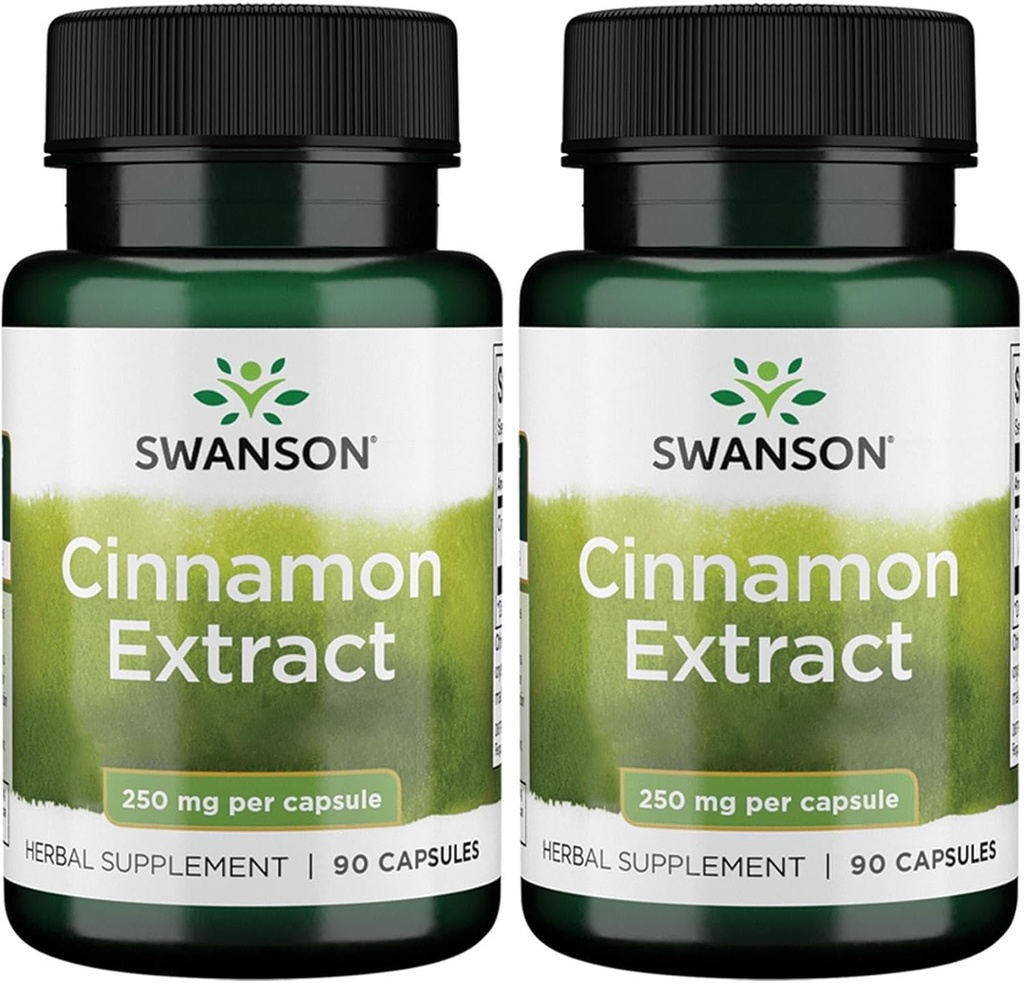 Extrait de cannelle de Swanson (250 mg, 90 capsules) (2 boîtes)