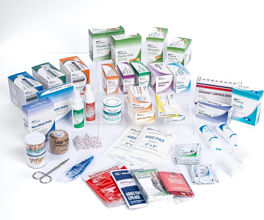 Classe A Remboursements de premiers soins Médicaments sans cabinet , Médicaments essentiels pour la protection civile , Assurer la fiabilité longue durée , Excéde OSHA/Ansi Z308.1 2015, Plus de 900 pièces