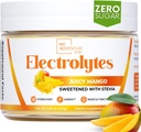 Mon aventure pour s'adapter au sucre zéro - Poudre d'électrolytes de mangue - Sans caféine énergie avec tous les ingrédients naturels - Vegan, Keto & Paleo - Sans sucre Mélange de boissons d'hydratation d'électrolytes - 37 portions
