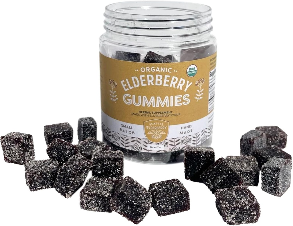 Gummies – Delicious, sans gluten, sans gélatine, supplément à base de plantes avec des bienfaits de l'immunopotente fabriqués à partir d'ingrédients biologiques seulement dans les petits lots aux États-Unis - 7oz