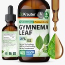 BIO KRAUTER Gymnema Sylvestre Extrait gouttes - Sans alcool et sans sucre - Vegan Gymnema Feuille Extrait 2 Fl.Oz.