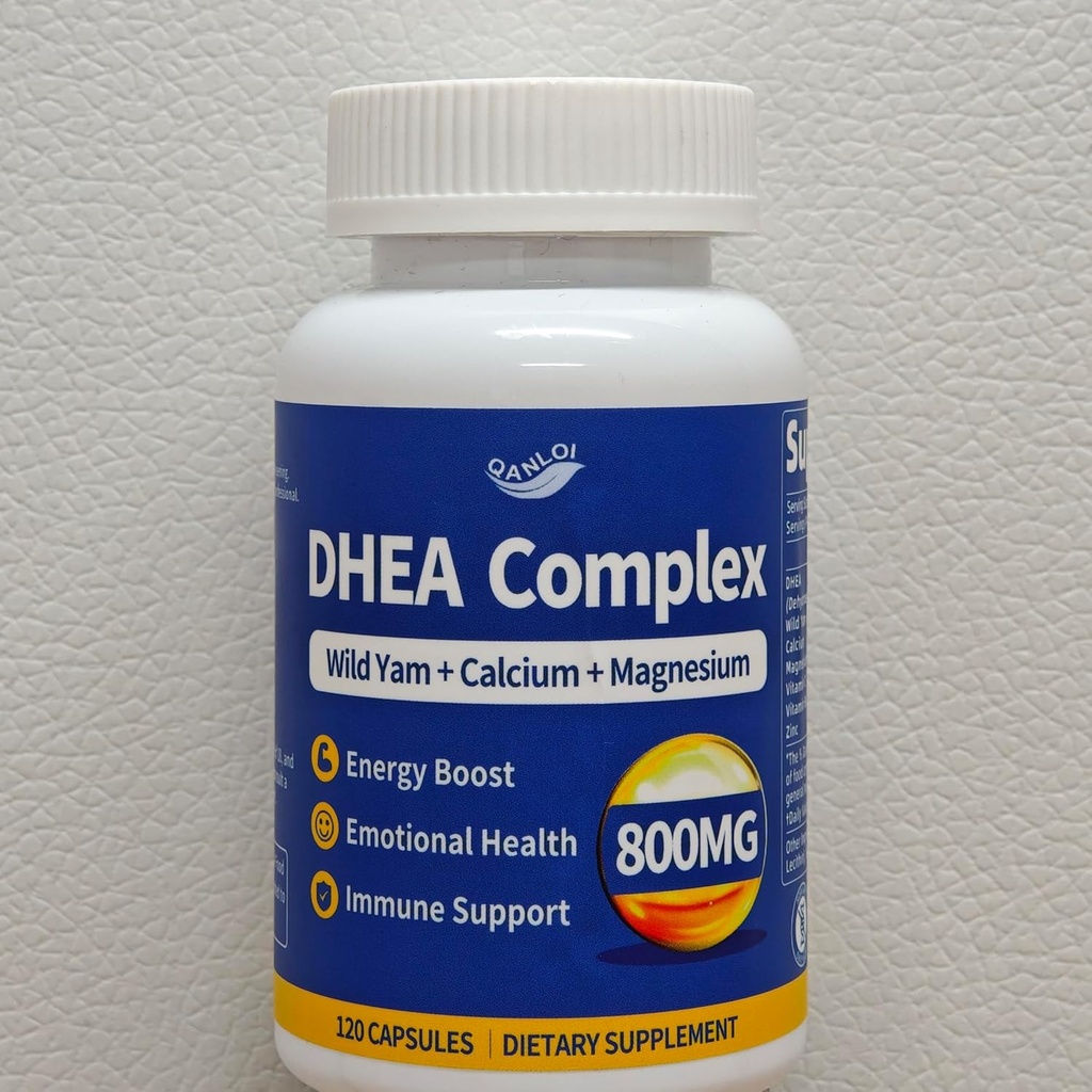 Supplément DHEA 200mg - Supporte l'énergie, le métabolisme, l'immunité - 120 capsules