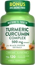 Nature's Truth Turmeric Curcumin Complex 500 mg Plus Extrait de poivre noir, 12... - Acheter des paquets et économiser (Pack de 2)