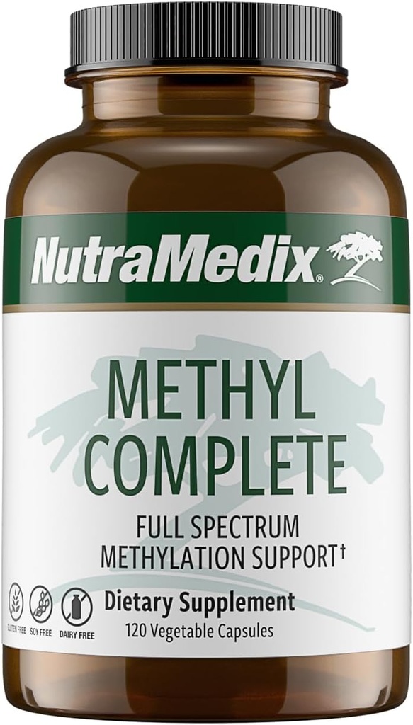 NutraMedix Méthyl Complet - Capsules complètes de soutien de la méthylation et de l'énergie - Vitamine B2, B6, B12 & Folate - avec la créatine monohydratée et bêtaïnhydre (120 Nombre)