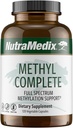 NutraMedix Méthyl Complet - Capsules complètes de soutien de la méthylation et de l'énergie - Vitamine B2, B6, B12 & Folate - avec la créatine monohydratée et bêtaïnhydre (120 Nombre)