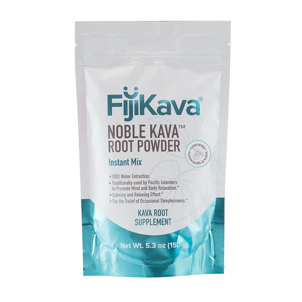 FijiKava Instant Kava Kava Powder 150g – Poudre de racine de kava Premium avec une teneur élevée en kavalactone – Aide à la relaxation naturelle pour le calme, le soulagement du stress et le soutien du sommeil – Easy-to-Mix