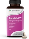 Pausitivi-T - Supplément de soutien à la ménopause - Relief puissant pour les flashes chauds, l'équilibre hormonal et les sueurs de nuit - Nourrishes Tissu - Sage, Chasteberry, Soy Isoflavones & Cohosh Noir - 60 Capsules
