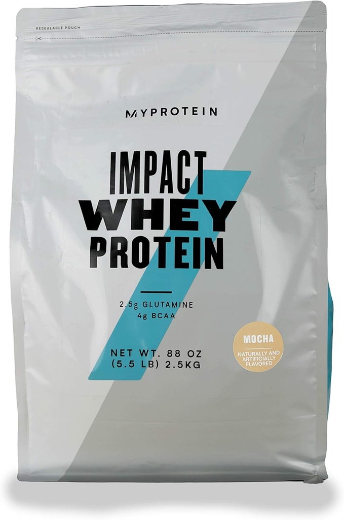 Myprotéine - Impact Whey Isolate - Whey Protéine Poudre - Mélange de boissons naturellement aromatisées - Apport quotidien de protéines pour une performance supérieure - Mocha (5,5 lbs, paquet de 1)