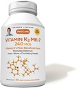 ANDREW MOINSMAN Vitamine K2 MK7 240 mcg 360 Softgels - Essential for Healthy Calcium Utilization, Promote Optimum Skeletal, Heart and Arterial Health. Pas d'additifs. Petits softgels faciles à avaler