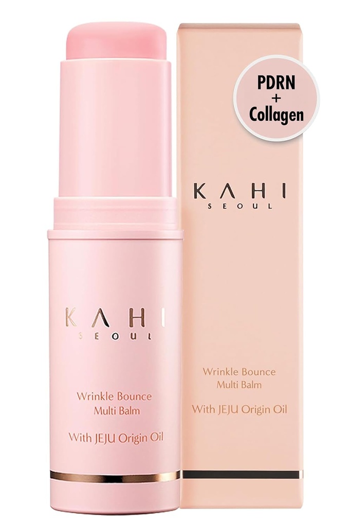 KAHI Wrinkle Bounce Multi Baume Bâton PDRN Collagène Bâton de ride Coréen soin de la peau hydratant tout-en-un Baume à lèvres crème de cou crème maquillage Base et visage Mist Hydrate Baume