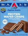 Atkins Chocolat crème protéinée Crisps, Dessert de protéines, 4g de glucides nets, 1g de sucre, Haute en fibre, Céto amical, 5 Compte