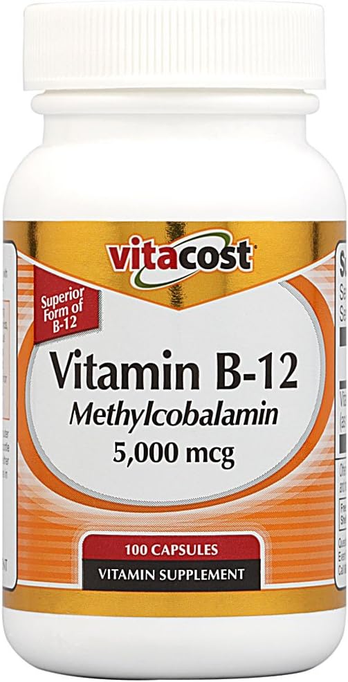 Vitacost Vitamin B-12 Methylcobalamin - 5000 mcg - 100 Capsules