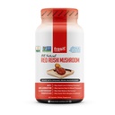 Alimentation fraîche Capsules de champignons bio Reishi - Riche en alpha glucane - Ganoderma Lucidum et Applanatim Ganoderma - Testé par une tierce partie - 90 Capsules/Pills