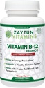 Zaytun Halal Vitamine B12 1000mcg, favorise la production d'énergie, le métabolisme et un système nerveux sain - Végétariens et végétaliens Formule - Sans lait - 4 mois d'approvisionnement - Fabriqué aux États-Unis