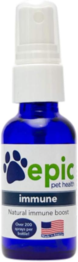 Immune - All Natural Electrolyte Supplement - Promotion d'un système immunitaire sain- Aide à soulager les allergies et les troubles- Multivitamine nutritionnelle pour les chats et les chiens (Spray 1 oz)