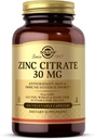 Solgar Zinc Citrate Capsules végétales, 100 Compte, Non-OGM, sans gluten, et Kosher, soutient le système immunitaire santé, peau et yeux sains, goût et vision normaux