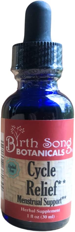 Chanson de la naissance Botaniques Soutien du cycle menstruel Teinture, gouttes à base de plantes pour la menstruation saine, complément de soins menstruels naturels pour les adolescents et les adultes, support de période 1oz.