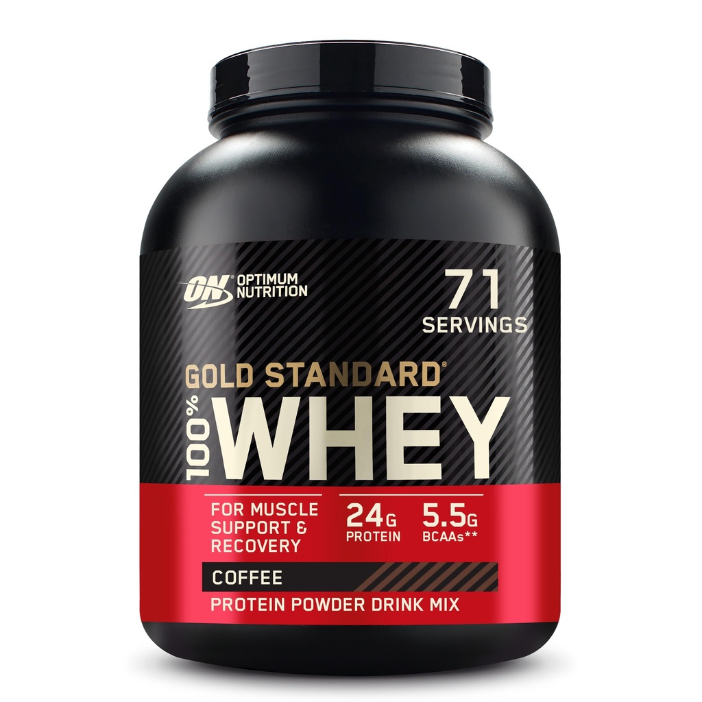 Optimum Nutrition Gold Standard 100% Whey Protein Powder, Coffee, 5 Pound (Packaging May Vary)