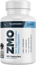 Laboratoires transparents ZMO - Constructeur musculaire pour les hommes et les femmes avec Zinc, Magnésium Glycinate, et poudre d'huître pour la récupération musculaire - 60 Compte