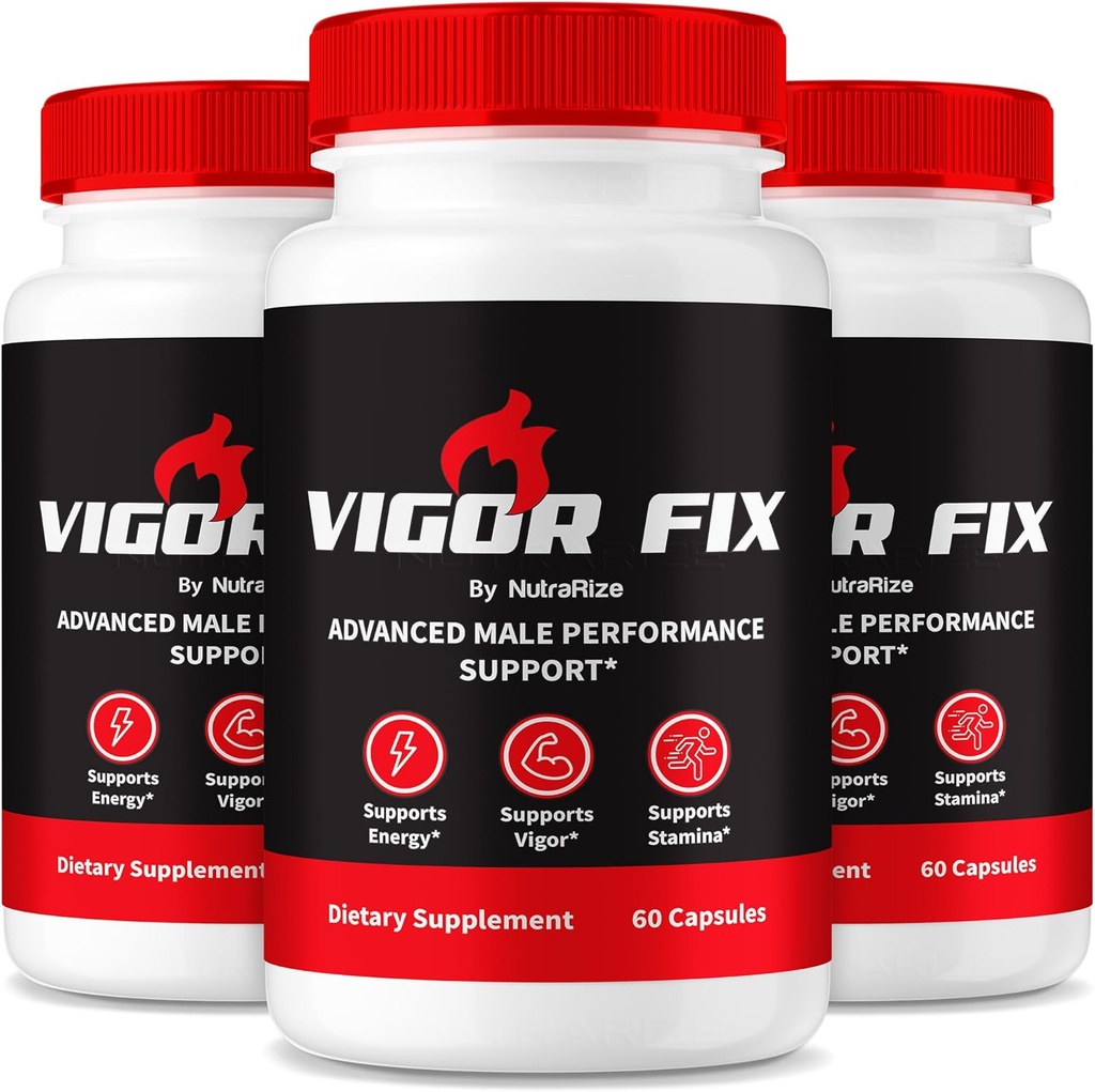 (3 Pack) Vigor Fix Male Supplement, VigorFix Pills for Men, Daily Nutrition for Overall Health and Wellness, Vigor Fixed Support Capsules for Confidence and Energy, Reviews (180 Capsules)