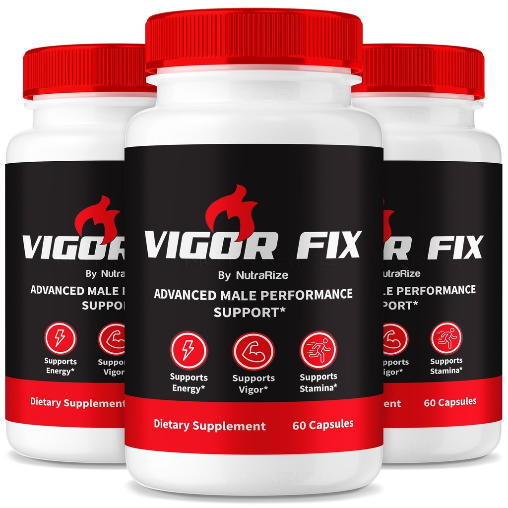 (3 Pack) Vigor Fix Male Supplement, VigorFix Pills pour les hommes, Nutrition quotidienne pour la santé et le bien-être globaux, Vigor Capsules de soutien fixes pour la confiance et l'énergie, Critiques (180 Capsules)