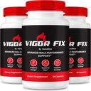 (3 Pack) Vigor Fix Male Supplement, VigorFix Pills pour les hommes, Nutrition quotidienne pour la santé et le bien-être globaux, Vigor Capsules de soutien fixes pour la confiance et l'énergie, Critiques (180 Capsules)