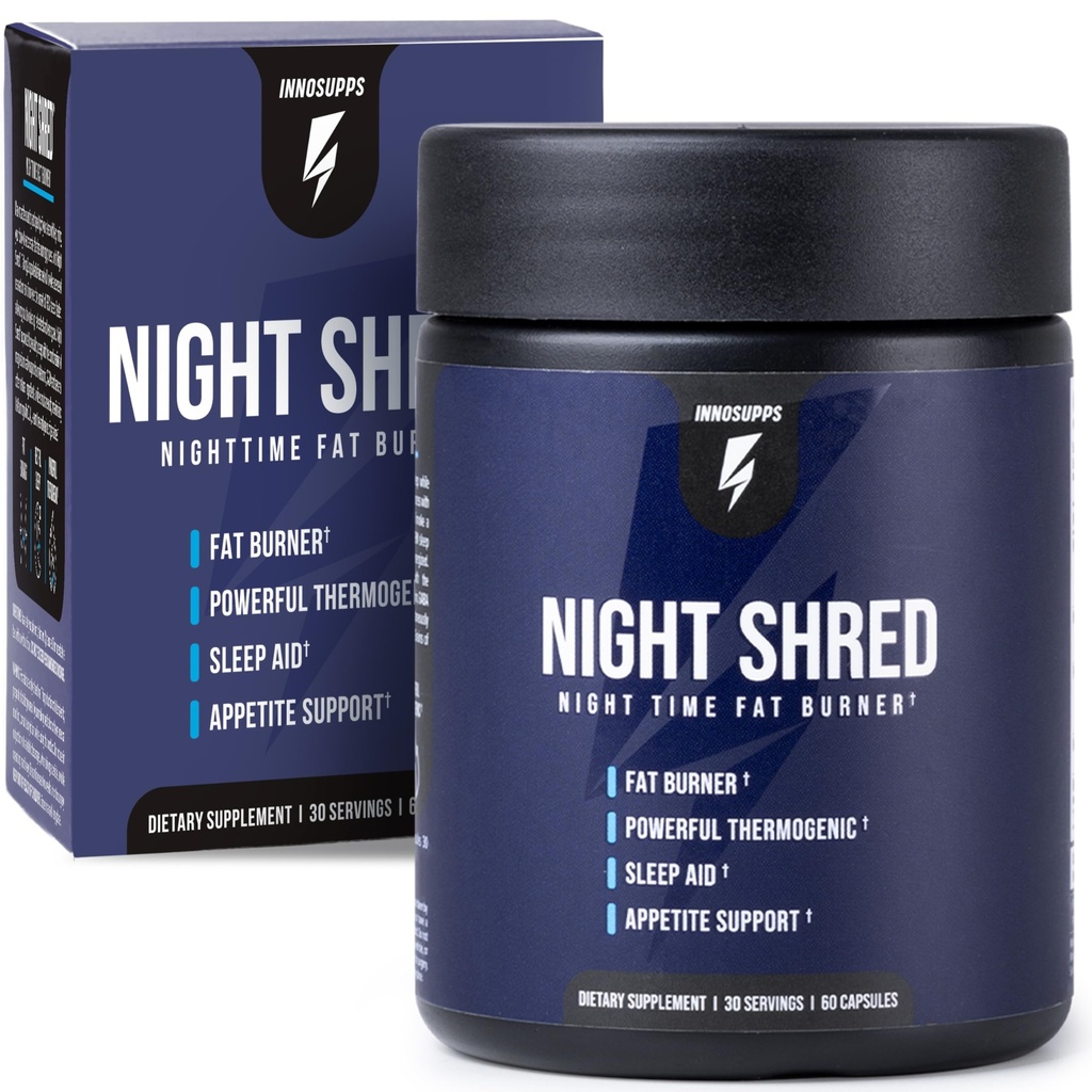 InnoSupps Night Shred Fat Burner and Natural Sleep Support (60 capsules végétariennes)