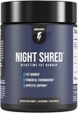 Brûlure de graisse shred de nuit et soutien naturel au sommeil , Ashwaganda, 5-HTP, CLA, Melatonin , Appétit Suppresseur , Weight Loss Support Brûlure de graisse de nuit (60 capsules végétariennes)