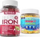 Gommies de fer 2 Pack + Enfants Omega 3 Gommies 2 Pack