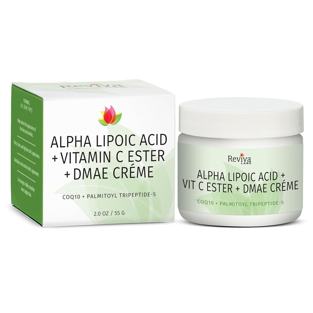 Reviva Labs Acide alpha lipoïque Vitamine C Ester et crème DMAE -- 2 oz