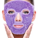 ZNÖCUETÖD Face Eye Mask Ice Pack for Reduce Puffiness, Sacs sous les yeux, Puffy Dark Circles, Migraine, Hot/Cold Pack with Soft Enth Backing (Purple #22)