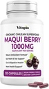 Vitapia Maqui Berry 1000mg - Maqui Berry Supplément en poudre - Vegan Friendly, Non-OGM et sans gluten - 120 Capsules de Veggie