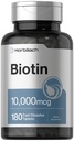 Horbäach Biotin 10000mcg. 180 comprimés à dissolver rapidement pour les femmes et les hommes.
