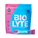 BIOLYTE IV Paquets de poudre d'électrolyte, IV Mélange de boisson liquide pour l'eau, Hydratation développée par le médecin, HSA & FSA approuvé Déshydratation, la chimiothérapie doit avoir pour les femmes, Men- Fruit Punch (16 bâtons)