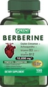 Berberine 12200mg avec Ceylan Cinnamon Ashwagandha Vitamine D13 + Vitamine B12 Immune Heart Support - 75 jours d'approvisionnement -150 Compte (paquet de 1)