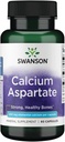 Swanson Aspartate de calcium - Supplément à base de plantes favorisant la santé osseuse, cardiaque et musculaire - Formule naturelle favorisant le mieux-être corporel total - (60 capsules-200mg chacune)