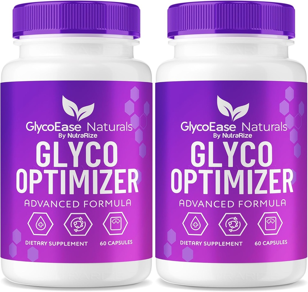 (2 Pack) GlycoEase Glyco Optimizer - GlycoEase Pills, complément alimentaire tout naturel, Glycoeas Naturals, GlycoEase Ease Reviews (120 Capsules)