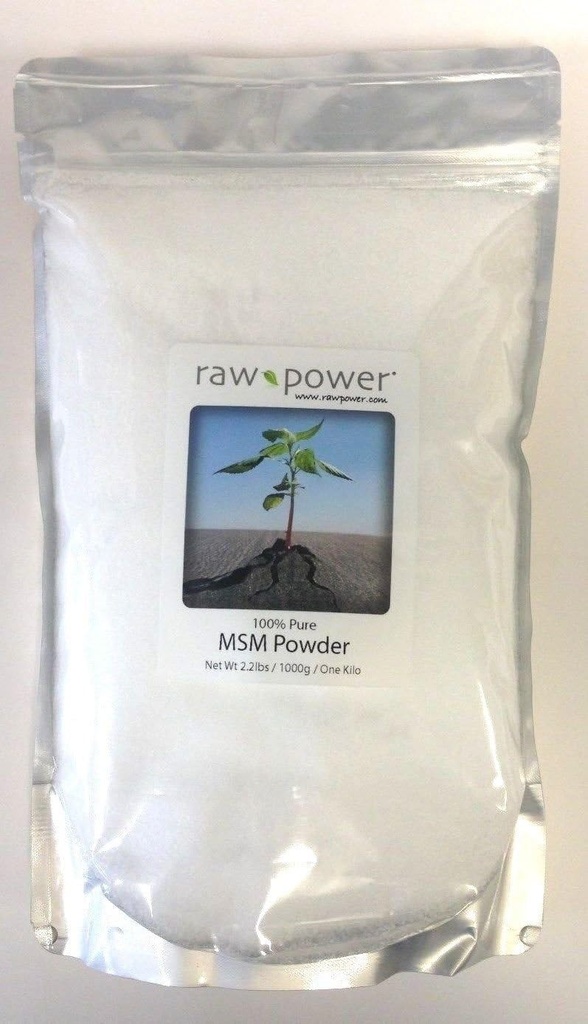 Raw Power MSM Powder, 100% Pure, (ONE Kilo/2.2lbs/1000g, Made in The USA)