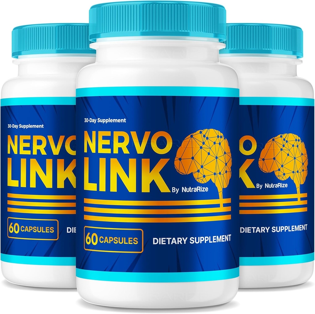(3 Pack) NervoLink – Capsules d'assistance quotidiennes avec une formule équilibrée pour le focus, l'alerte et la netteté quotidienne, des pilules faciles à prendre pour le bien-être quotidien (180 Capsules)
